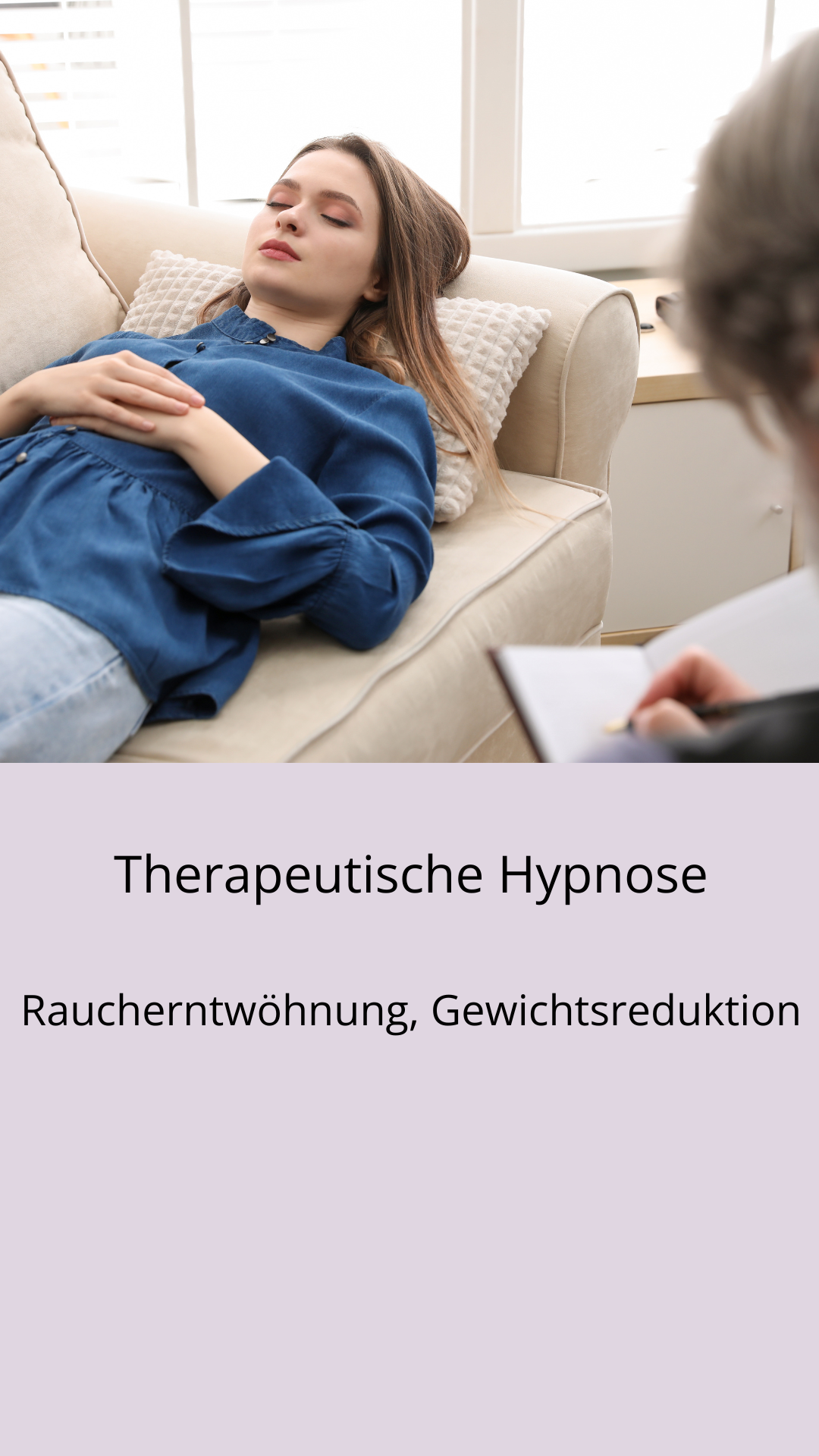 Ein Bild wo eine Frau gerade Therapiert wird